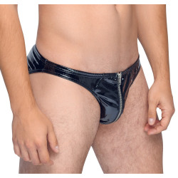 Black Level Men Slip Vinyl Helix Noir